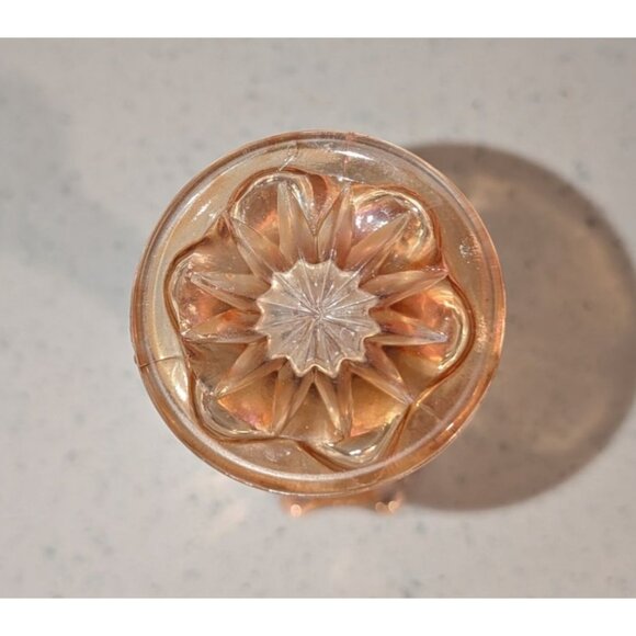 Carnival Glass Vase Circa 1907-1930  Imperial Glass Co. Marigold Iridescent - Picture 3 of 10